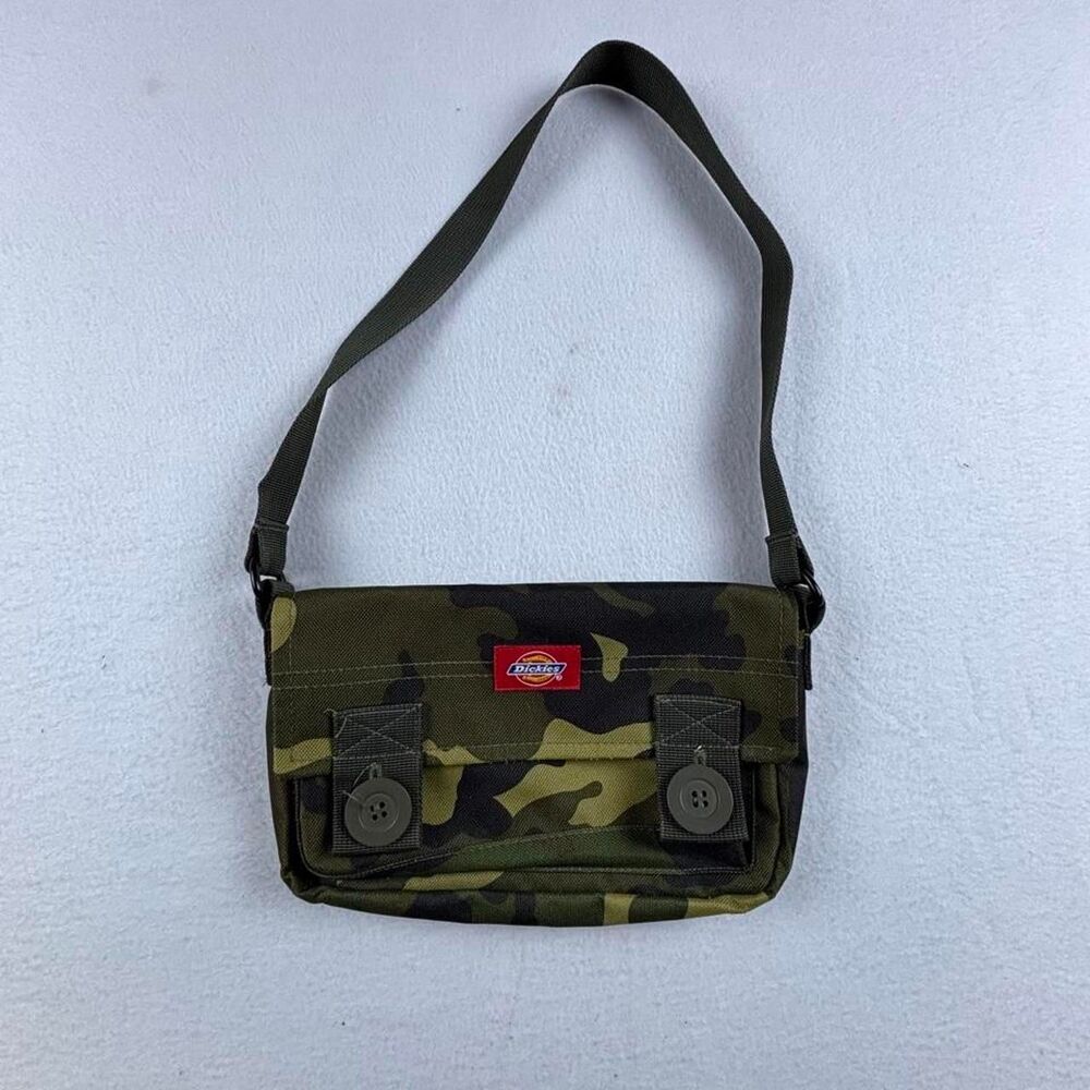 Dickies Camo Messenger Bag Y2K Utility Shoulder Purse Military Crossbody